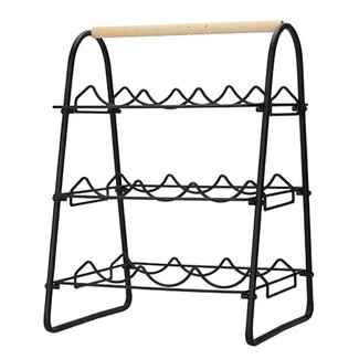 Trends4You Metal Wine Rack – Holds 9 Bottles