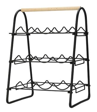 Metal Wine Rack – Holds 9 Bottles