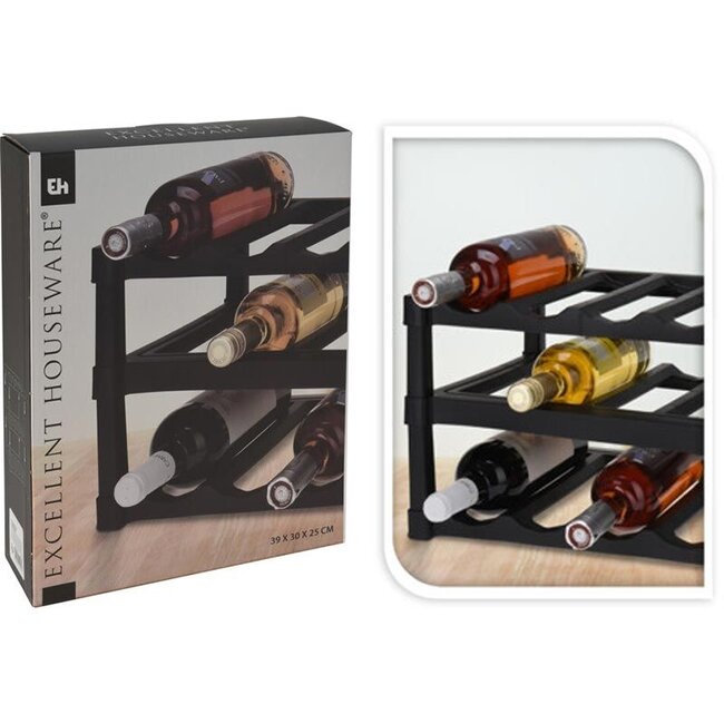 Plastic Wine Rack – Holds 12 Bottles