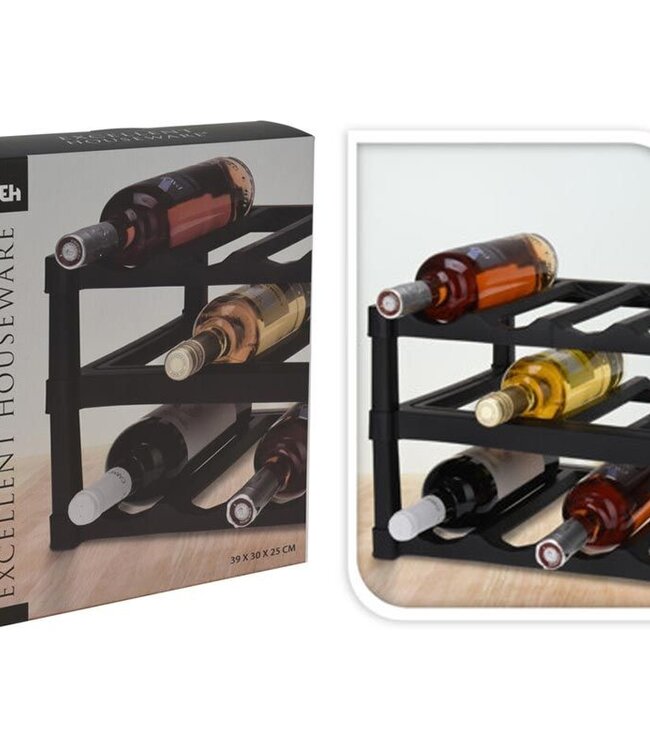 Plastic Wine Rack – Holds 12 Bottles