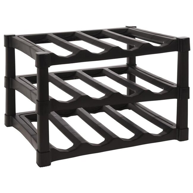 Plastic Wine Rack – Holds 12 Bottles