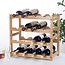 Natural Bamboo Wine Rack – Holds 16 Wine Bottles