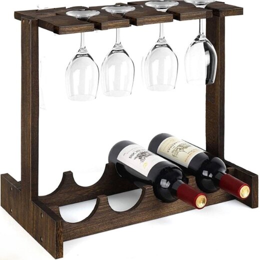 Ceruzo Wine rack with wine glass holder