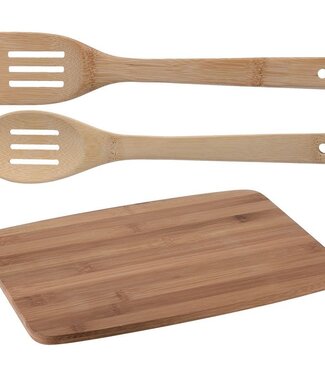 Excellent Houseware Bamboe Snijplank - Met Spatels
