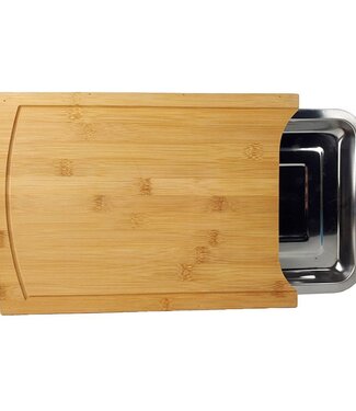 Cuisine Performance Bamboo Cutting Board with Stainless Steel