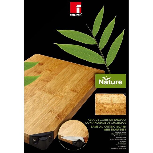 Bamboo Cutting Board with Knife Sharpener