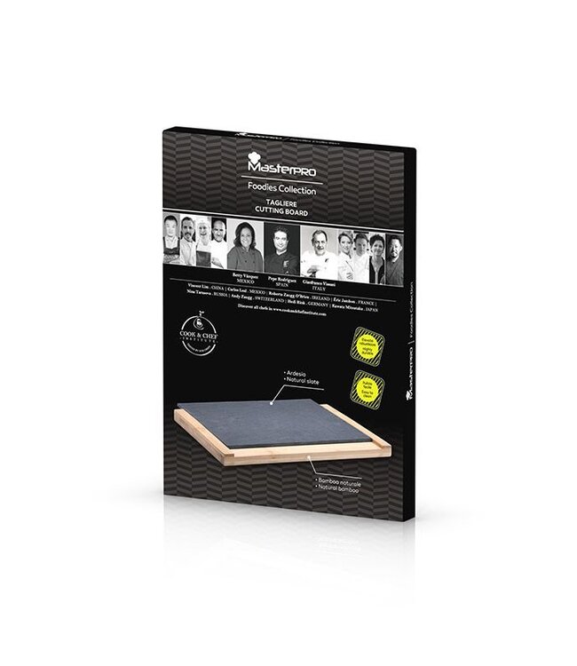 Masterpro Slate Cutting Board - with Bamboo Holder