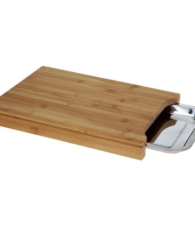Bamboo Cutting Board with Collection Tray