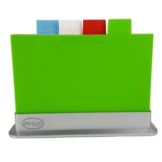 Ceruzo Index Cutting Board Set - 4 Pieces with Holder