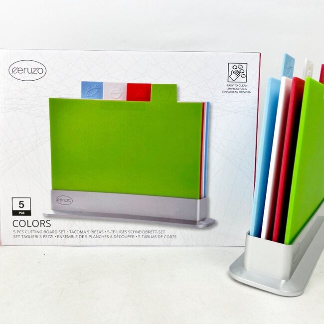 Index Snijplankenset - 4 stuks met Houder