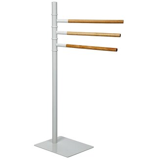 Duett Towel Rack - 3 Rods - Metal and Wood  Description: