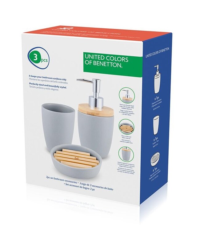 Badkamerset - 3 Delig - Keramiek - Grijs