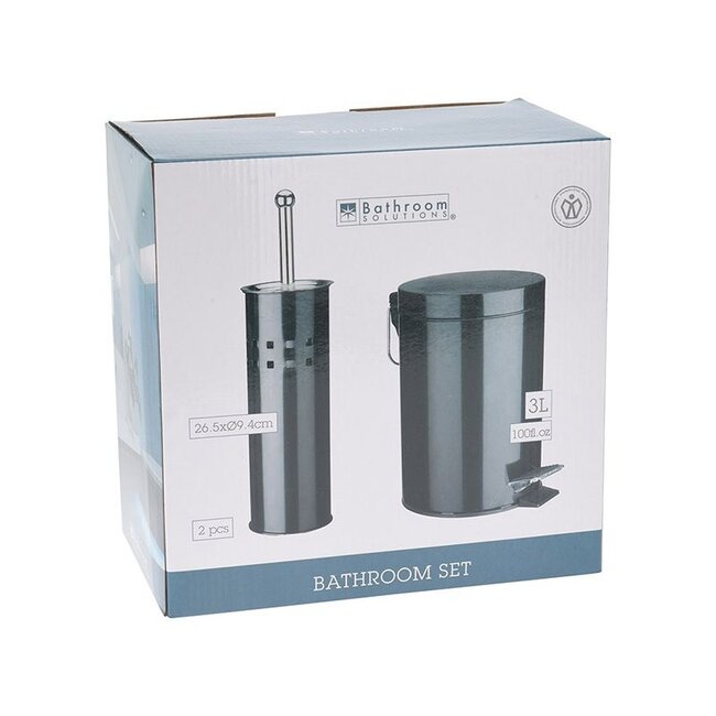 Bathroom Set - 2-Piece - Stainless Steel