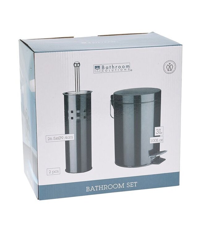 Bathroom Set - 2-Piece - Stainless Steel