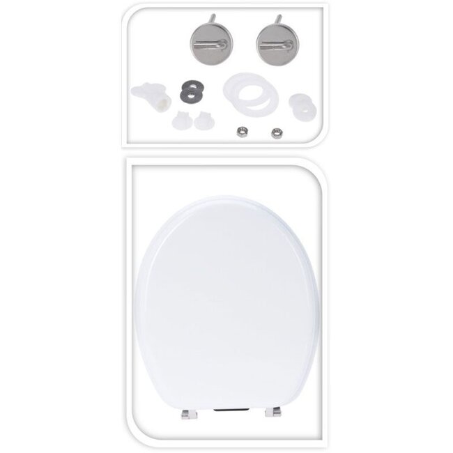 Toilet Seat MDF – Wood, White