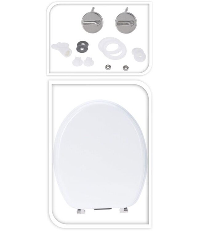 Toilet Seat MDF – Wood, White