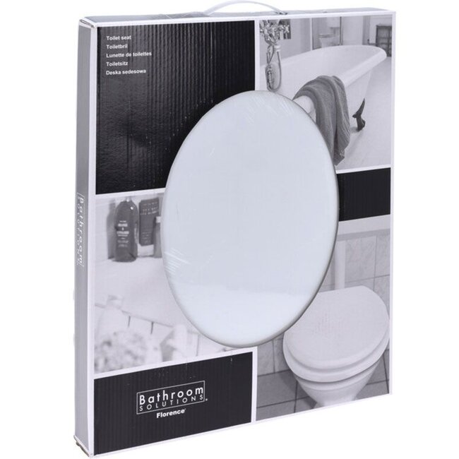 Toilet Seat MDF – Wood, White