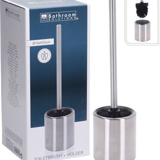 Bathroom Solutions Edelstahl-Toilettenbürste mit Halter - 35 cm