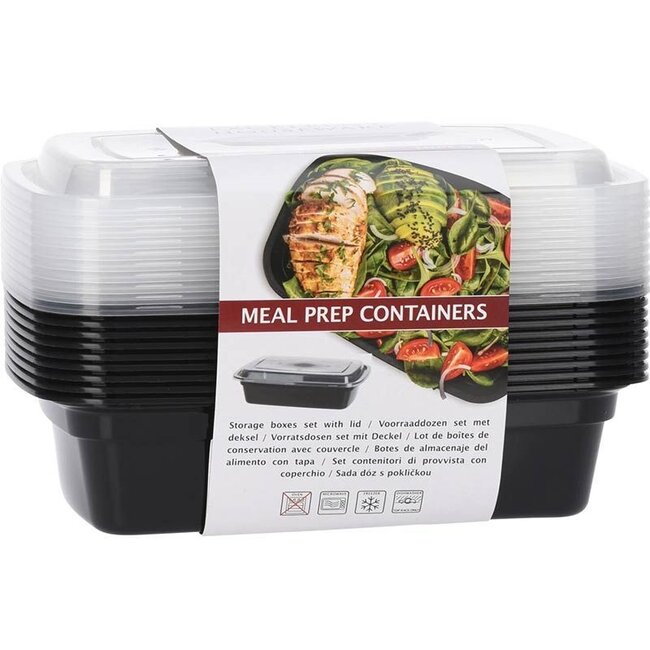 Meal Prep Containers 10 pieces - 1 Compartment