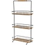 Kitchen Rack with 3 Shelves - 58 cm High - Metal and Bamboo