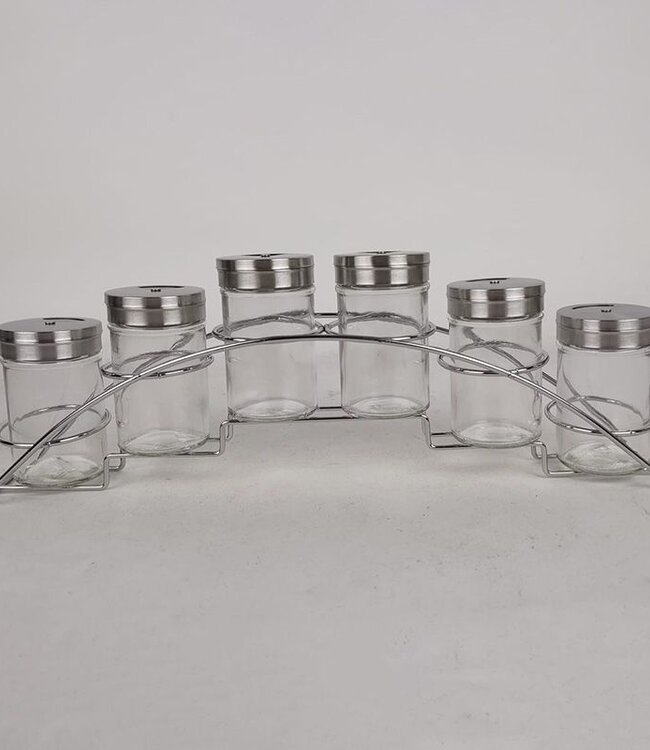 Kruidenset - 7 delig - RVS en glas
