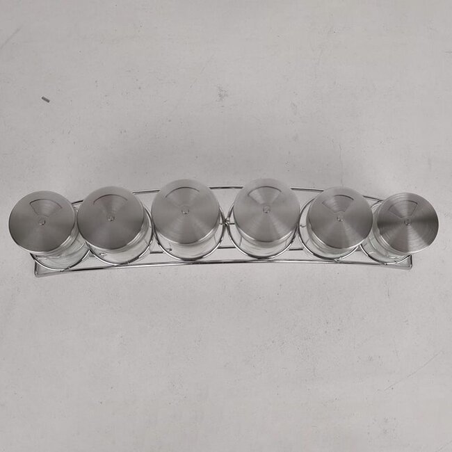 Spice Set - 7-Piece - Stainless Steel and Glass