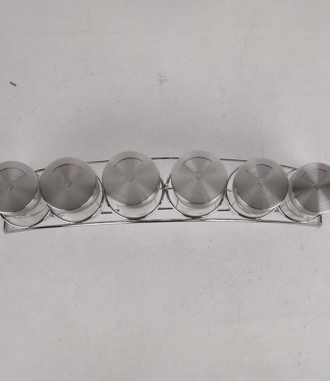 Kruidenset - 7 delig - RVS en glas