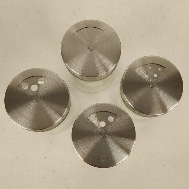 Spice Set - 7-Piece - Stainless Steel and Glass