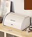 Bread Box - with Sliding Lid - 35cm - Soft Beige