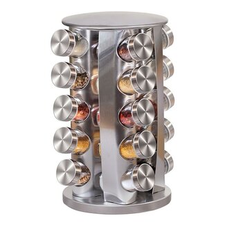 Ceruzo Rotating Spice Rack - Spice Carousel - 20 Spice Jars