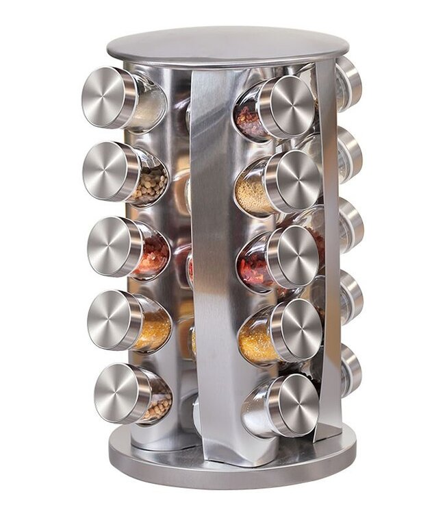 Rotating Spice Rack - Spice Carousel - 20 Spice Jars