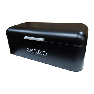 Ceruzo Metal Bread Bin - Flap Lid - Matte Black