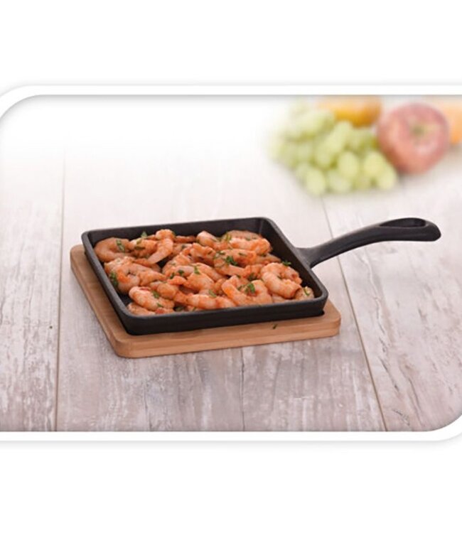 Square Tapas Pan - Cast Iron - 14 x 14 cm