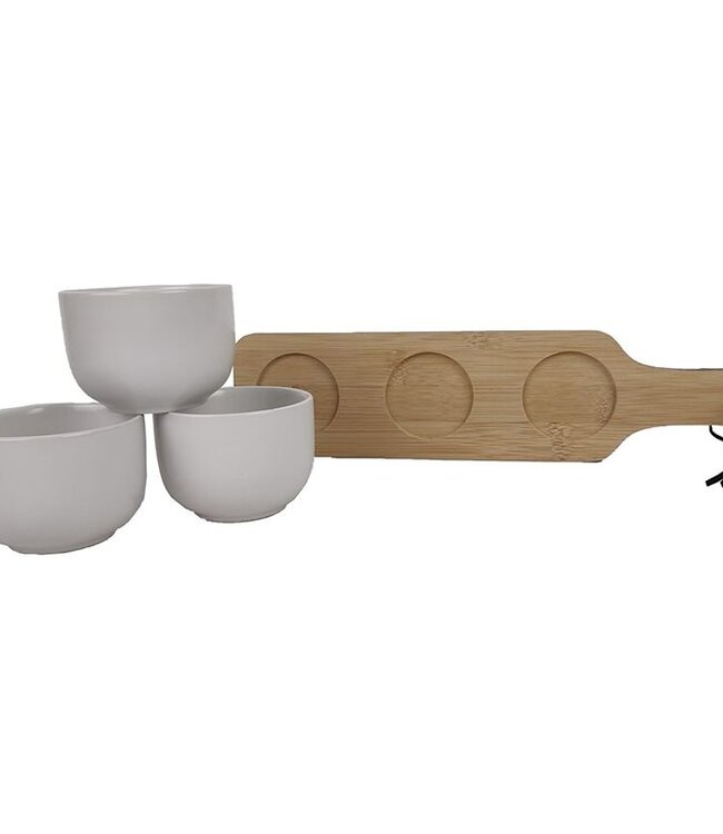 Tapasplank -  Apero-serveeer-set - 4-delig