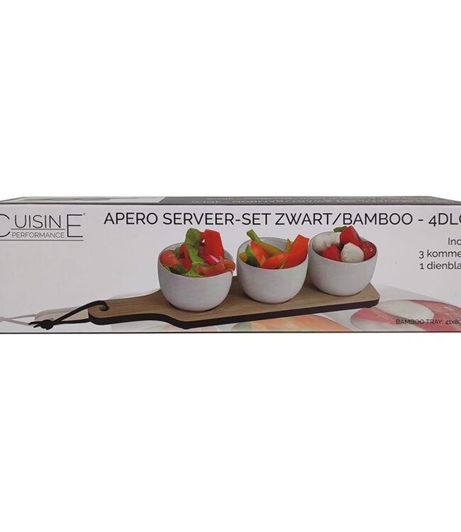 Tapas Plank - Aperitif Serving Set - 4-Piece