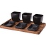 Excellent Houseware Serving Plank with 6 Tapas Bowls