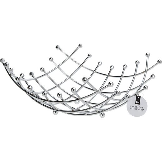 Excellent Houseware Fruit bowl - Chrome - 32 × 30 cm