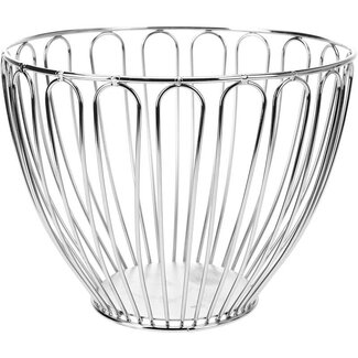 Excellent Houseware Fruit Bowl - Chrome - Ø23.7 cm