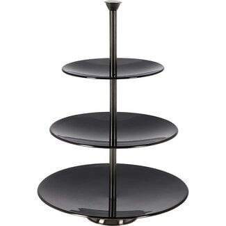 Excellent Houseware Glänzende Edelstahl-Etagere - 36,5 cm