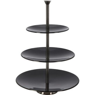 Excellent Houseware Stainless Steel Cake Stand - 36.5 cm - Glossy