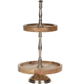 2-Tier Etagere - Mango Wood