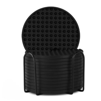 Ceruzo Silicone Coasters with Holder - Set of 12 - Anti-Slip