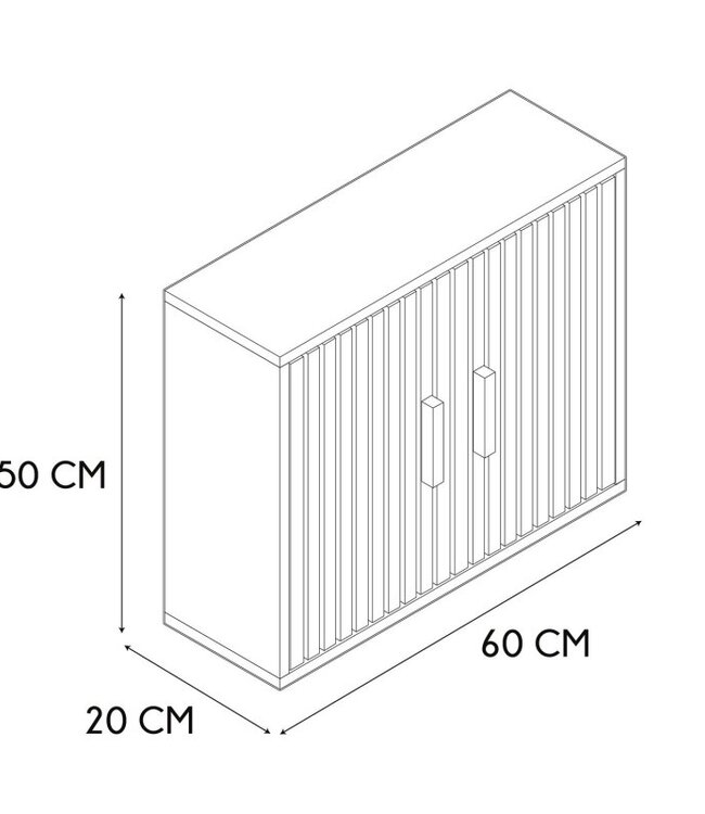 Klaus Brown Wall Cabinet