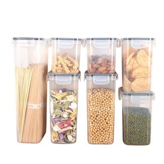 Ceruzo Storage Boxes - 7-piece Storage Jars Set | Air & Aromatight | BPA-free