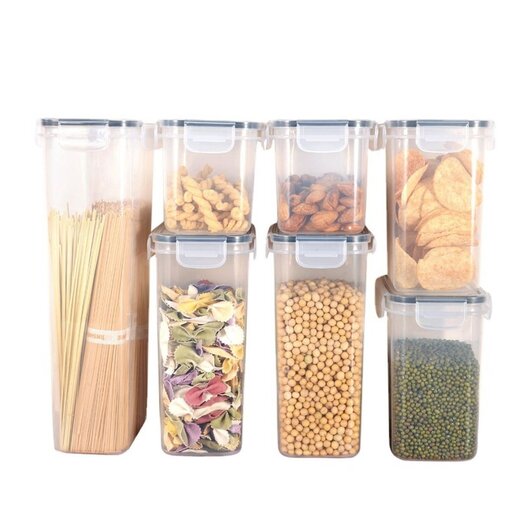Ceruzo Storage Boxes - 7-piece Storage Jars Set | Air & Aromatight | BPA-free