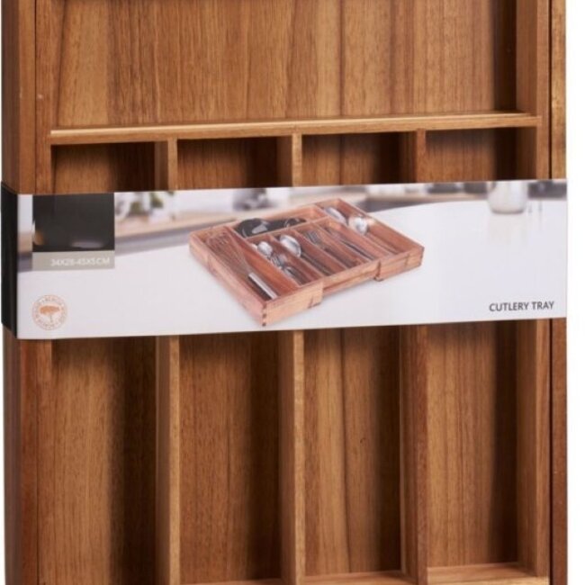 Bestekbak Acacia - Uitschuifbaar