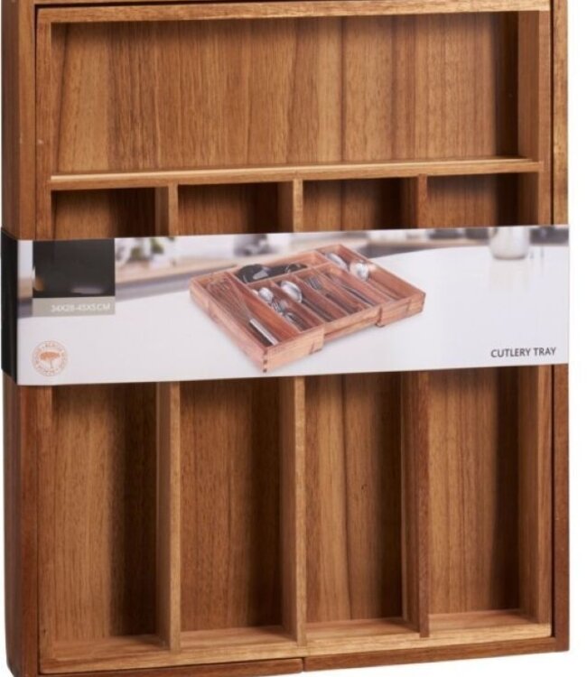 Bestekbak Acacia - Uitschuifbaar