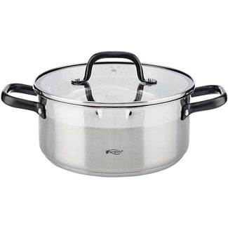 San Ignacio Vita Stainless Steel Cooking Pot with Glass Lid - Ø 24 × 10.5 cm - 4 L