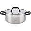San Ignacio RVS kookpan met glazen deksel, Ø24x10.5cm, 4 liter - serie Vita