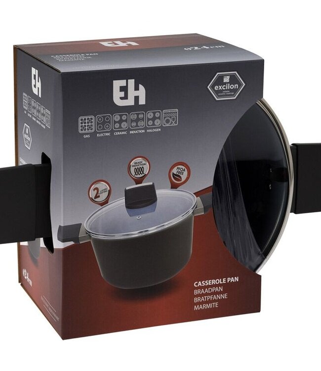 Braadpan met deksel - Ø24cm - aluminium